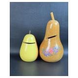 Pair of Pear Banks Small Yellow Pear Made in