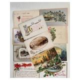 11 antique Christmas/ New Yearï¿½s Postcards