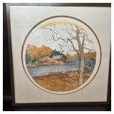 Lithograph AP by Polly Chase , Lakeside Round ,