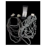 Ladies Costume Jewelry Necklaces Watch Earrings