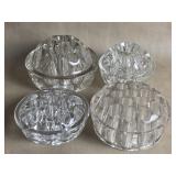 Vtg. Reims France Round Clear Flower Frog +