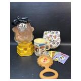 Vintage Flintstones Hasbro Fred Gumball Bank