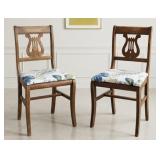 Pr Vtg Lyre Back Chairs Murphy Chair Company