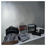BACK PACK, COMPUTER BAG, OFFICE DESK ITEMS LAMPS