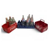 Vtg Coca Cola Pepsi Dr Pepper 1 Liter Bottles &