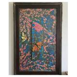 30" x 46" Butterfly Painting: Canvas on Panel