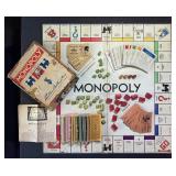 1940ï¿½s WWII Monopoly Game w Original Box, Wooden