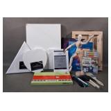 Ultimate Artist Studio Supplies w/ Easel & Canvas