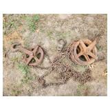 Vtg Differential Pulley Chain Block Hoist 1 1/2