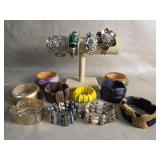 Lot Of Costume Jewelry Bracelets Cuffs Flowers