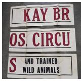 Vtg Kay Bros. Circus Advertising Streamliners