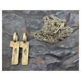 10k Gold BJM  Pendant & 14k Gold Chain