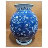 Blue & White Porcelain Floral Vase