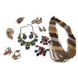 Costume Jewelry Necklaces Earrings Brooches