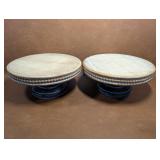 2 Cake/Dessert Stands with Wood Top