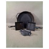 4-Piece Cast Iron Cookware Set with Tortilla