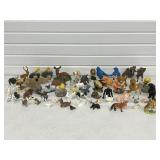 SMALL ANIMAL FIGURINES PLASTIC, CERAMIC, RESIN &