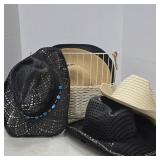 LADIES COWBOY HATS SUN HATS & A WOVE & METAL