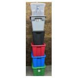 6 Sterilite Totes 18 Gallons/ 48 Quarts