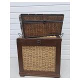 Boho-style Storage Trunk Woven & Wood +