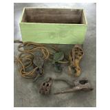 Old Block & Tackle Pulley , Hay Trolley w/ Damage