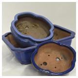 3 LARGER JAPANESE BONSAI TREE POTS