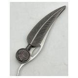 NATIVE AMERICAN THEMED LOCK BLADE POCKET KNIFE BY