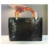 Vintage Metal Mesh Bag w Lucite Tortoiseshell
