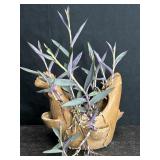 TERRACOTTA CHICKEN PLANTER W/ ISSUES W/ NICE