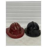 2 VINTAGE FIREMAN HATS