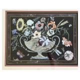Still Life Print Flowers Butterflies & Bees