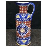 HAND PAINTED CERAMIC PITCHER