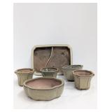 6 CERAMIC BONSAI TREE POTS