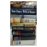 Lot of 9 Hardcover Novels ï¿½ John Grisham, Tom