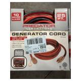 10 Gayge 4-Wire Generator Cord 25 Foot 7500 Watts