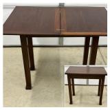 Antique Card / Game Table , Expanding Swivel Top