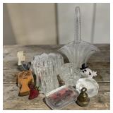 Collectible Glassware/ Brass Bell/ Onyx