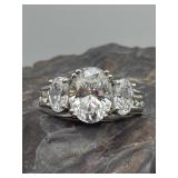 Vanna K 925 CZ Sparkly Sterling Silver Ring 5.63g
