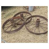 Set of Three Cast Iron Wheels