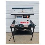 Bosch Router Table on Rolling Cart Woodworking