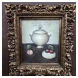 35" x 36" Tureen & Fruit Still Life on Canvas
