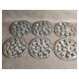6 Round Clear Flower Frogs Measurements Are of
