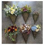 Woven Wicker Wall Pockets, Wall Pockets Only