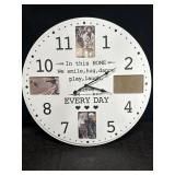 LARGE PHOTO FRAME FAMILY WALL CLOCK