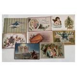 8 Antique Christmas Postcards