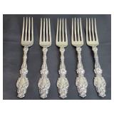 Antique Sterling Silver Forks Lily pattern