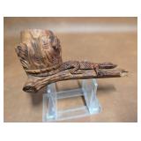Hand Carved Alligator Figural Smoking Pipe, Has