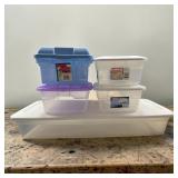 5 Storage totes. 4 Sterilite & 1 Rubbermaid.