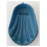 Vintage Blue Enamelware Shell Soap Dish French?