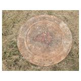 Old Cast Iron Razorback Manhole Cover by Vulcan